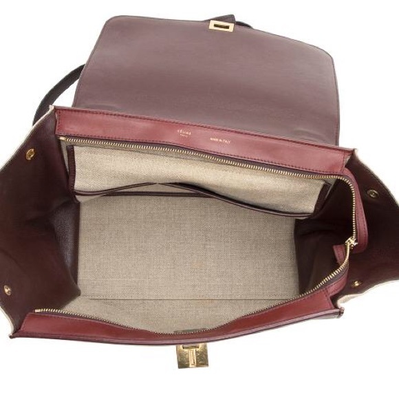 Celine Calfskin and Canvas Trapeze Bag - Picture 4 of 16